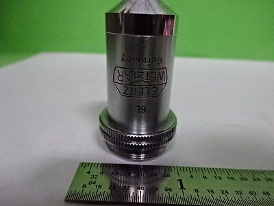 MICROSCOPE PART OBJECTIVE LEITZ WETZLAR GERMANY 45X OPTICS AS IS #AE-17