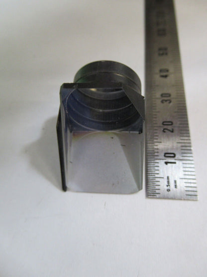 OLYMPUS JAPAN GLASS PRISM + LENS HEAD OPTICS MICROSCOPE PART AS PICTURED W5-B-47