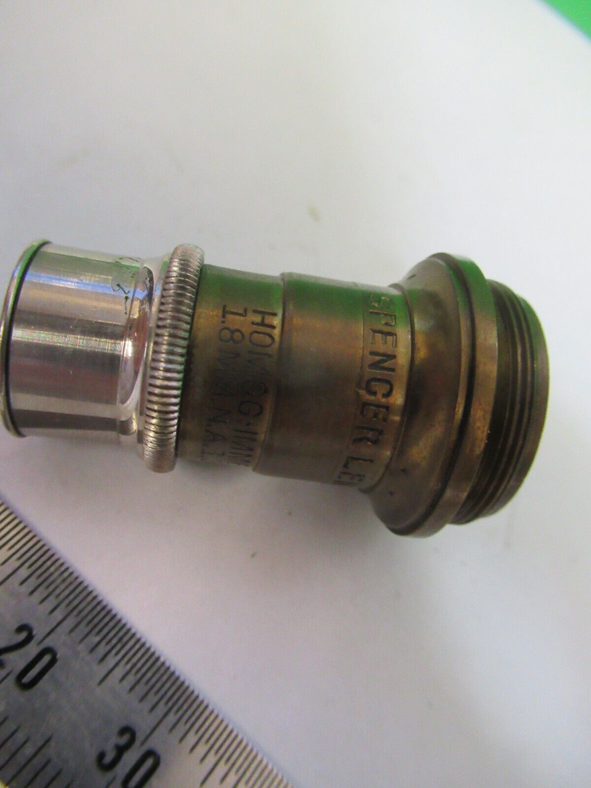 ANTIQUE SPENCER BRASS 95X OBJECTIVE LENS MICROSCOPE PART AS PICTURED R4-A-29