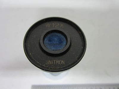 OPTICAL MICROSCOPE PART  EYEPIECE UNITRON W12X OPTICS BIN#G8-L-09