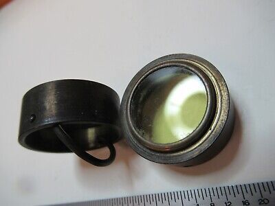 ANTIQUE MICROSCOPE PART PAIR FILTER LENS PB24330-1 UNKNOWN AS PICTURED &16-B-89