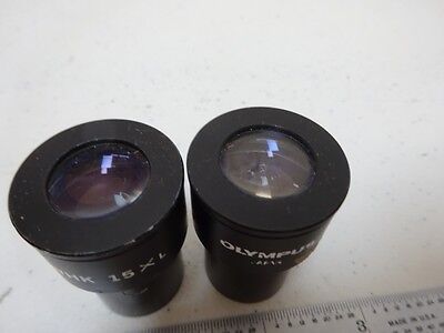 MIKROSKOP TEILLOS Okulare OLYMPUS 15X + ABSEHENOPTIK WIE BESEHEN BIN#N8-H-03