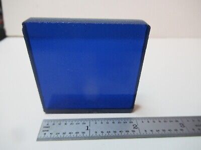 OPTICAL GLASS BLUE FILTER ROUGH RAW BLOCK 590 LASER OPTICS AS PICTURED &16-A-24