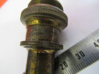 ANTIQUE BAUSCH LOMB "1/6" OBJECTIVE LENS MICROSCOPE PART AS PICTURED #aB7-A-14