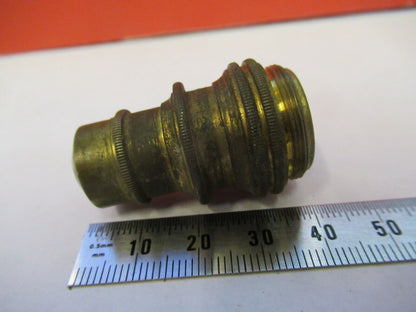 ANTIQUE BRASS BAUSCH LOMB OBJECTIVE  LENS MICROSCOPE PART AS PICTURED &Q4-A-30