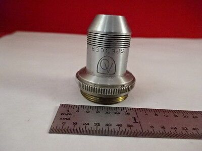 FOR PARTS MICROSCOPE  PART OBJECTIVE SPENCER AO 10X OPTICS AS IS #80-75