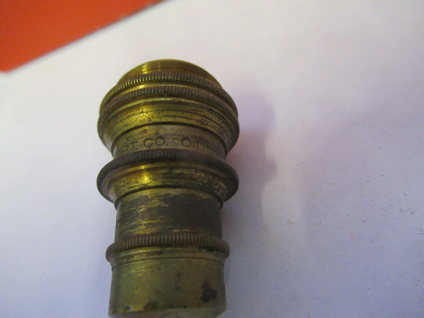 ANTIQUE BRASS BAUSCH LOMB OBJECTIVE  LENS MICROSCOPE PART AS PICTURED &Q4-A-30