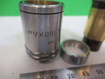 FOR PARTS cracked LEITZ 160X OBJECTIVE MICROSCOPE PART AS PICTURED &Z1-A-07