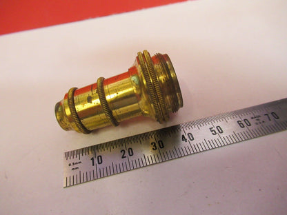 ANTIQUE BRASS KORISTKA ITALY OBJECTIVE 8 MICROSCOPE PART AS PICTURED &H9-B-14