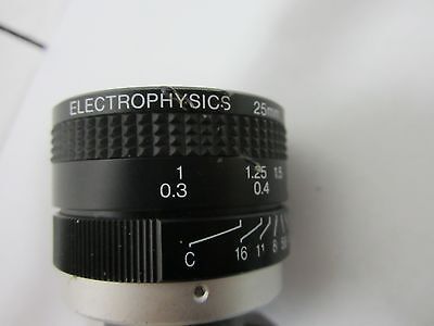 OPTICAL VIDEO CAMERA MICROSCOPE HITACHI + ELECTROPHYSICS LENS AS IS BIN#58-14