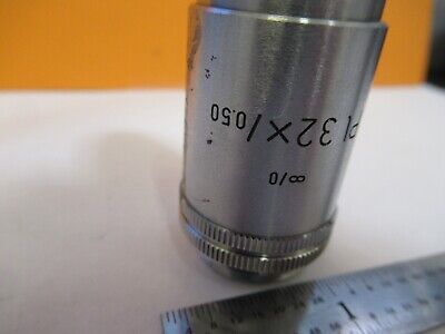 LEITZ WEZTLAR OBJECTIVE PL 32X INFINITY OPTICS MICROSCOPE PART AS PIC &H8-C-18