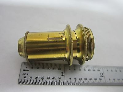 MICROSCOPE PART VINTAGE BRASS OBJECTIVE  LONDON STEWARD BIN#R6-03