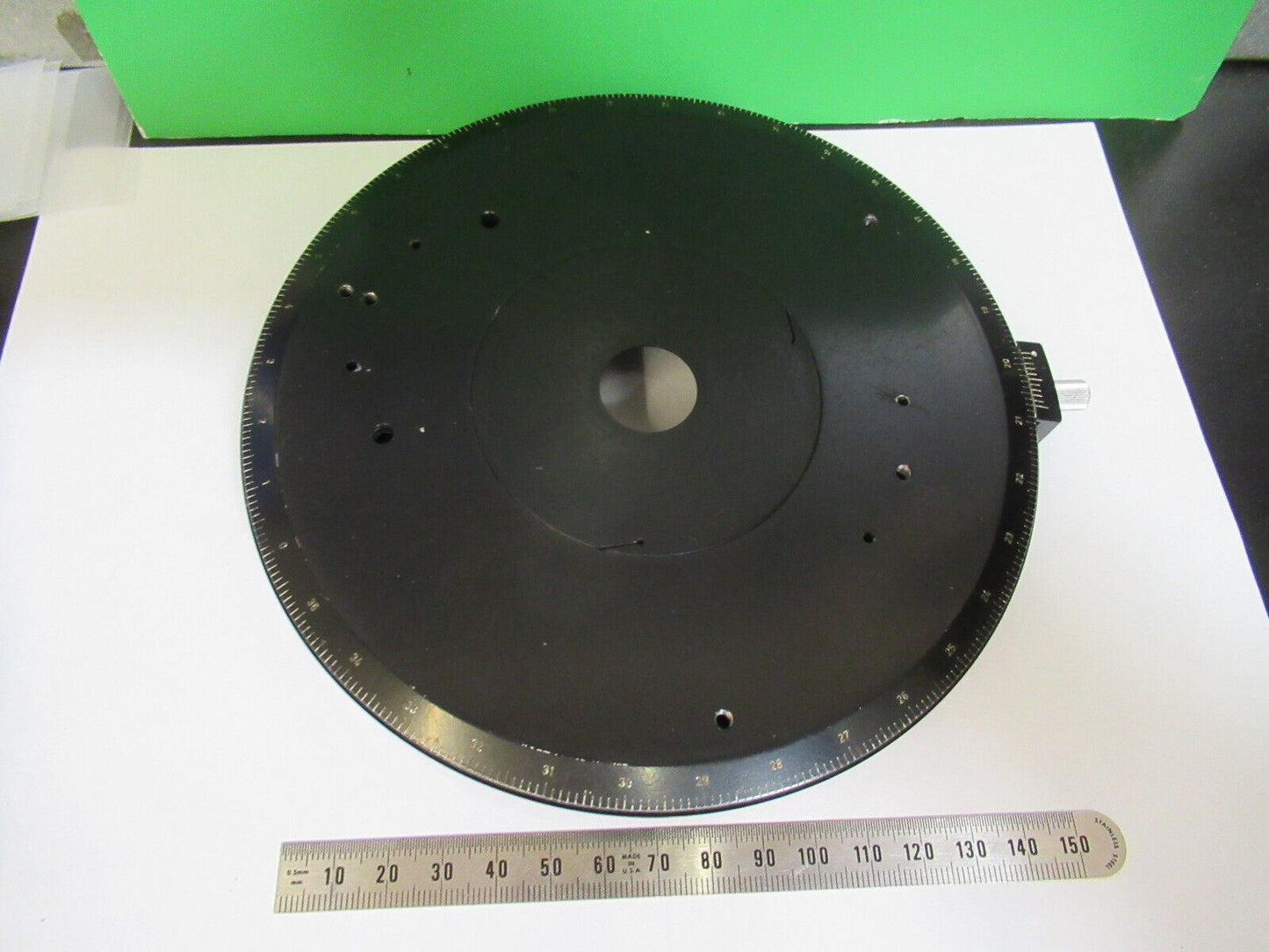 ZEISS POL ROTABLE LARGE STAGE TABLE POLARIZATION MICROSCOPE PART AS PIC P2-B-50