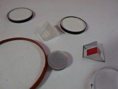 LOT OPTICAL GLASS LENSES PRISMS FILTERS LASER OPTICS AS PICTURED &R7-A-28