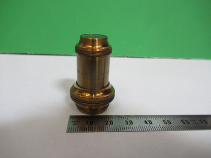 ANTIQUE BRASS BAUSCH LOMB 1 in OBJECTIVE MICROSCOPE PART AS PICTURED #H3-A-14