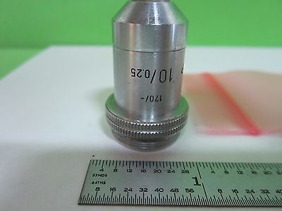 MICROSCOPE PART OBJECTIVE LEITZ GERMANY 10X P OPTICS AS IS BIN#K7-F-18