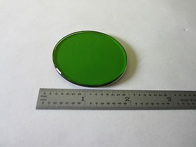 MICROSCOPE PART LEITZ GERMANY GREEN GLASS FILTER OPTICS AS IS BIN#15-B-11