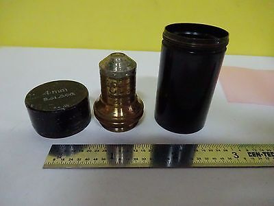 MICROSCOPE PART ANTIQUE OBJECTIVE BRASS BAUSCH LOMB OPTICS AS IS BIN#X3-43