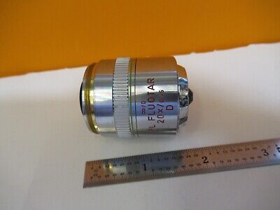 LEITZ LEICA OBJECTIVE D FLUOR 20X OPTICS MICROSCOPE PART AS PIC &H8-B-13