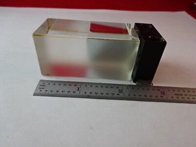 MICROSCOPE PART ZEISS GERMANY BLOCK PRISM GLASS MOUNTED OPTICS AS IS #88-46