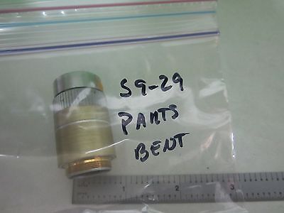 FOR PARTS MICROSCOPE PART OBJECTIVE  LEITZ [BENT THREAD] OPTICS AS IS S9-29