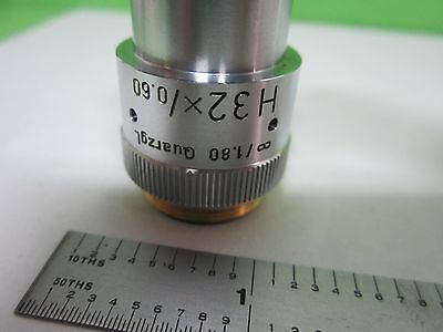 MICROSCOPE OBJECTIVE LEITZ QUARTZ H32 GERMANY INFINITY OPTICS AS IS BIN#T1-30