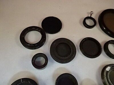 for parts MICROSCOPE PART LOT POLARIZERS POL MOUNTS ETC OPTICS AS IS B#AH-26