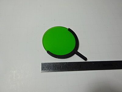 MICROSCOPE PART LEITZ GERMANY GREEN PANCHROM FILTER OPTICS AS IS B#AE-81