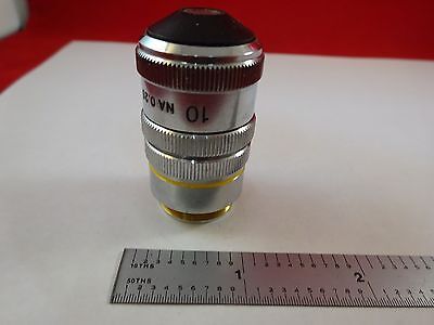 MICROSCOPE PART OBJECTIVE PST 10X DARK PHASE OPTICS AS IS BIN#R2-C-15