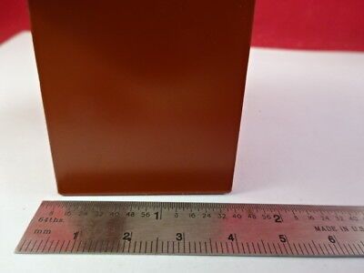 OPTICAL OPAQUE [Terracotta color] PLATE SQUARE OPTICS AS PICTURED &55R-A-01