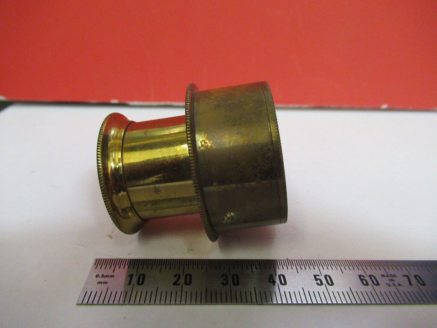 ANTIQUE BRASS UK POWELL EYEPIECE MICROSCOPE PART AS PICTURED &S9-A-67