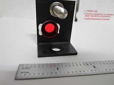 OPTICAL RED FILTER MOUNTED LASER OPTICS AS IS BIN#55-19