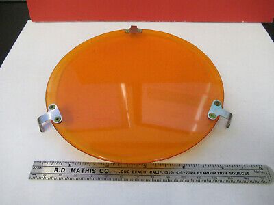 OPTICAL HUGE PLASTIC FILTER ORANGE PLATE OPTICS AS PICTURED &A7-B-28