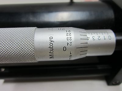 MITUTOYO MICROMETER WITH OPTICAL FIXTURE LASER OPTICS BIN#53-12