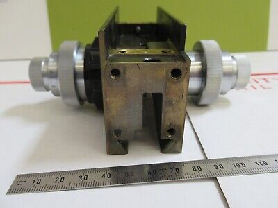 WILD HEERBRUGG SWISS BRASS MICROMETER STAGE MICROSCOPE PART AS PICTURED 12-A-131