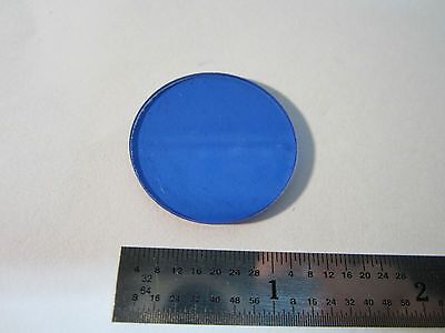 OPTICAL MICROSCOPE PART BLUE FILTER OPTICS BIN#24-53-3 i