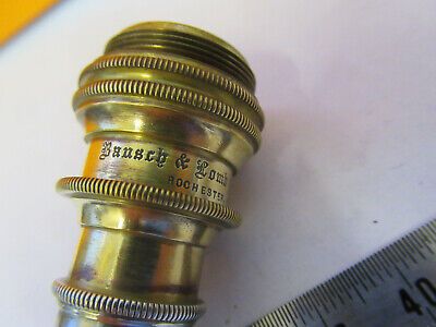 ANTIQUE BRASS BAUSCH LOMB 1.9mm LENS OBJECTIVE MICROSCOPE AS PICTURED #P4-A-81