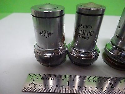 FOR PARTS MICROSCOPE OBJECTIVES ASSORTED OPTICS AS IS BIN#Y2-21