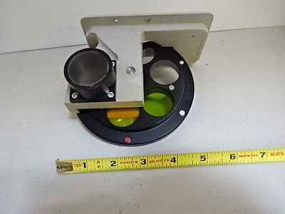 MICROSCOPE PART REICHERT POLYVAER LEICA FILTER WHEEL OPTICS AS IS #V3-C-05