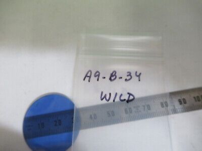 WILD HEERBRUGG SWISS BLUE GLASS FILTER MICROSCOPE PART AS PICTURED &A9-B-34