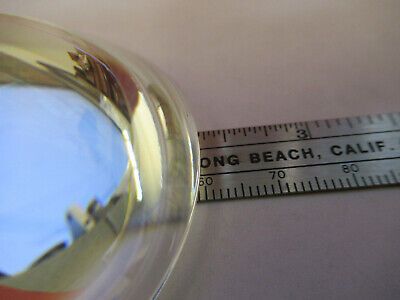 OPTICAL LARGE BI CONVEX GLASS LENS OPTICS AS PICTURED &13-FT-10