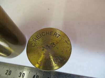 REICHERT AUSTRIA EMPTY BRASS CANISTER OBJECTIVE MICROSCOPE AS PICTURED P2-A-26