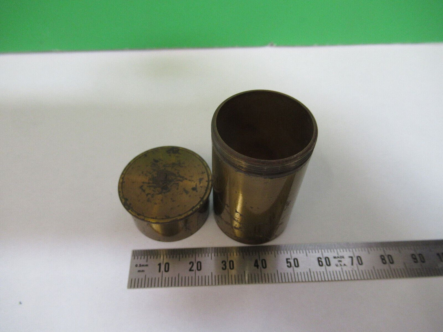 MICROSCOPE PART BAUSCH LOMB ANTIQUE OBJECTIVE CANISTER AS PICTURED &H3-A-08