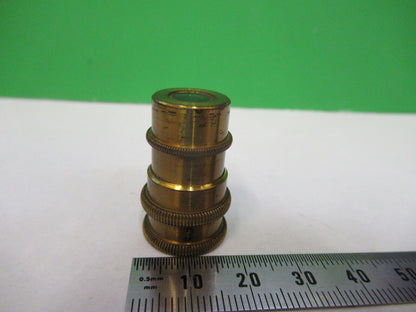 ANTIQUE BRASS REICHERT AUSTRIA OBJECTIVE RARE MICROSCOPE PART AS PICTURED 5-B-11