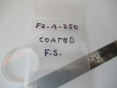 OPTICAL  FLAT COATED FUSED SILICA LENS LASER OPTICS AS PICTURED F2-A-250