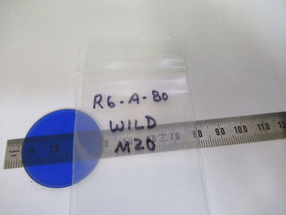 WILD HEERBRUGG SWISS BLUE GLASS FILTER M20 MICROSCOPE PART AS PICTURED &R6-A-80