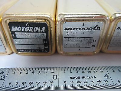 LOT 6 EA MOTOROLA QUARTZ CRYSTAL FREQUENCY CONTROL RADIO AS IS BIN#K6-06