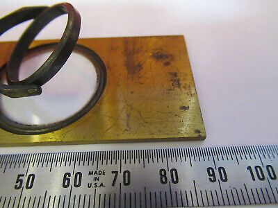 ANTIQUE BRASS NACHET STAGE ASSEMBLY FRANCE MICROSCOPE PART AS PICTURED &F6-B-26