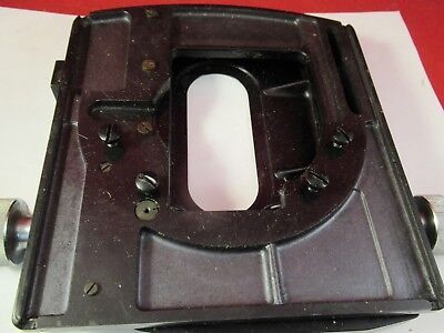 WILD SWISS [STUCK, for parts] STAGE TABLE MICROSCOPE PART AS PICTURED #66-A-51