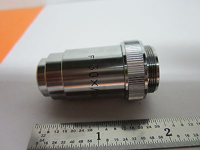 MICROSCOPE OBJECTIVE LEITZ WETZLAR PL 50X OPTICS BIN#B3-D-16